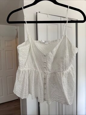 Altard state peplum top with buttons and detailing